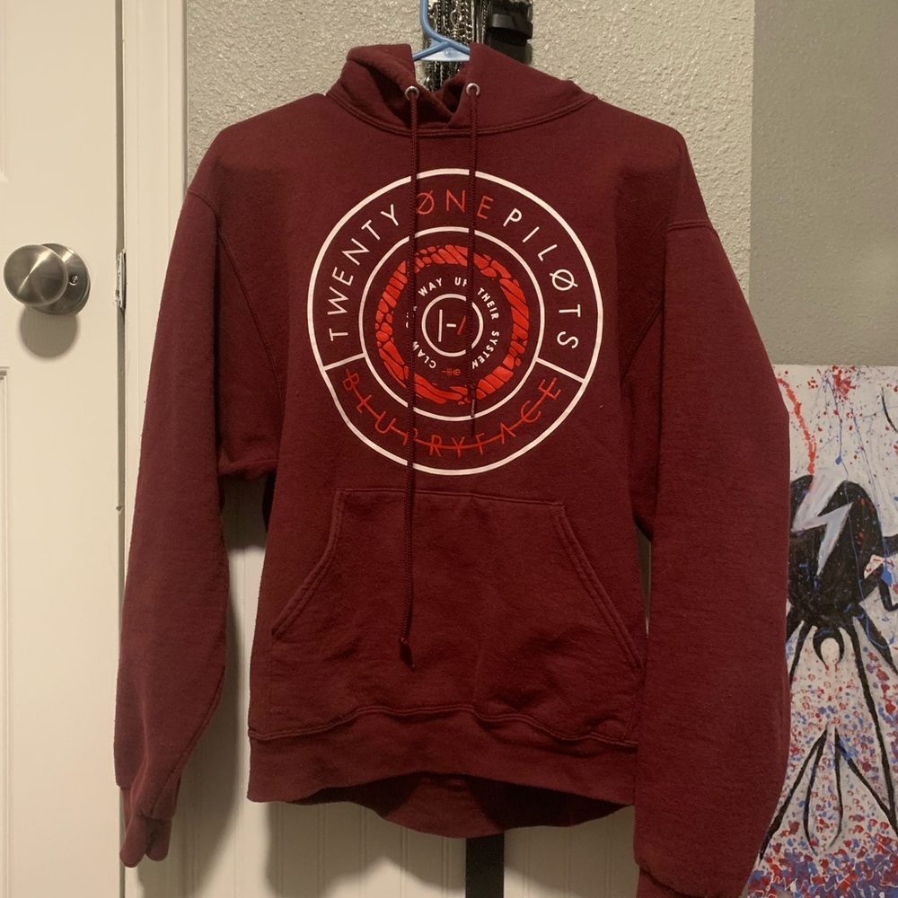 Twenty One Pilots Red Blurryface Graphic Hoodie